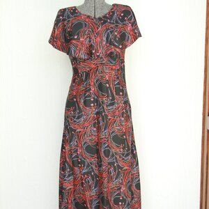 Pure silk beautiful 60's or 70's dress - removable collar